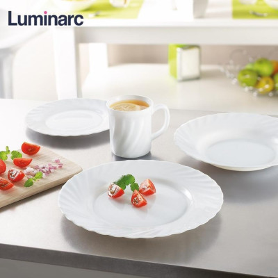 Đĩa (dĩa)/Bộ 6 đĩa thủy tinh Luminarc Trianon 25cm N3645/N3645*6 | hàng chính hãng