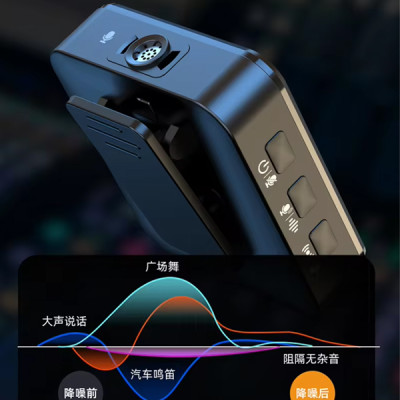 Micro ghi âm không dây, Mic dùng cho Điện thoại di động cài áo Microphone vlogging ( Hàng Chính Hãng )