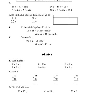 100 Đề Kiểm Tra Toán 2