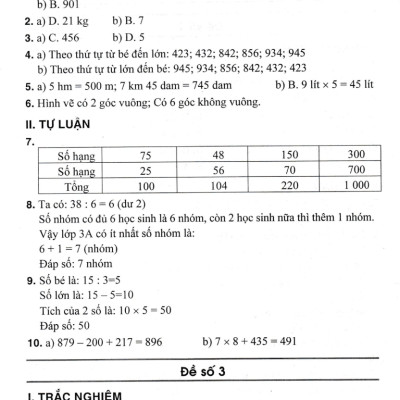 Bộ Đề Kiểm Tra Môn Toán Lớp 3 (Dùng Kèm SGK Chân Trời Sáng Tạo) - HA