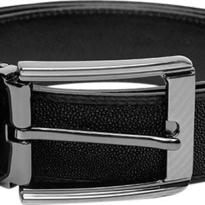 Thắt Lưng Nam Da Cá Đuối Đầu Kim Huy Hoàng HT4503 - Đen