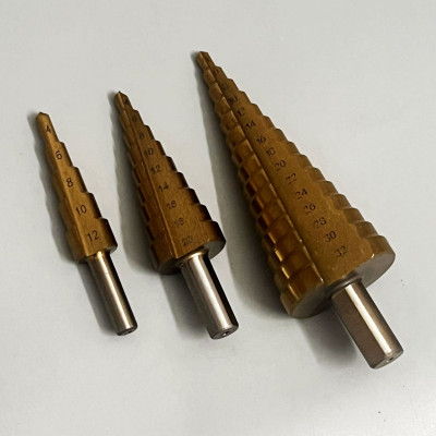 Mũi khoan đa năng, mũi khoan bước thép chuôi tròn phủ titanium