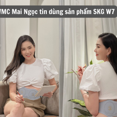 Máy massage lưng SKG W7 mátxa giảm đau vùng thắt lưng, đau do thoát vị, thoái hóa, mẹ bầu sau sinh, ngồi lâu