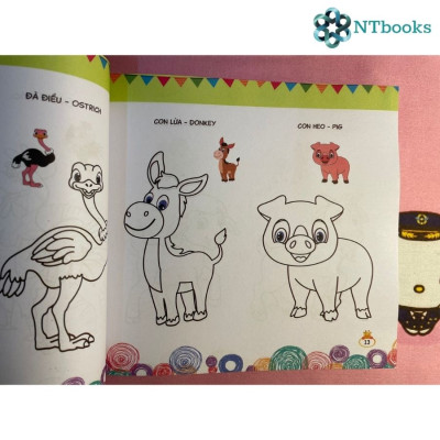 Tô màu sáng tạo 10+ Phát triển tư duy (song ngữ Anh - Việt) - NTbooks 