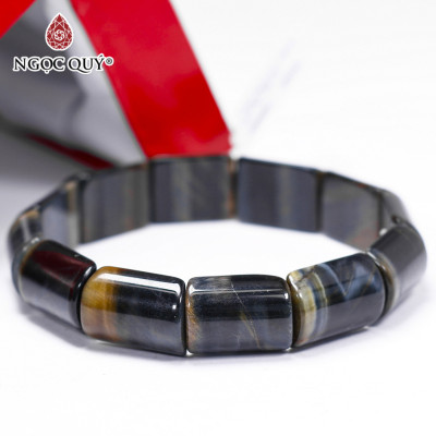 Vòng bản đá mắt hổ xanh đen 17x13x6mm mệnh thủy, mộc - Ngọc Quý Gemstones