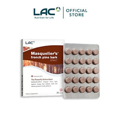 VIÊN UỐNG CHỐNG OXY HÓA LAC MASQUELIER CHIẾT XUẤT VỎ THÔNG PHÁP (25 VIÊN)