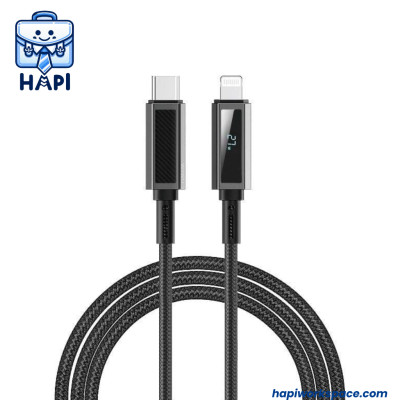 Cáp sạc hàng chính hãng WiWU Aramid Fiber Warriors Type-C to L Wi-C080 lớp bảo vệ aramid siêu bền, đầu hợp kim chống gỉ