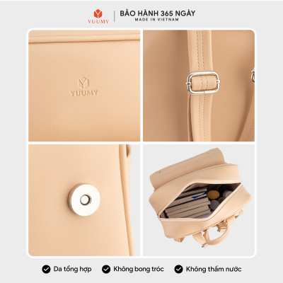 Balo Yuumy ( Thời trang nữ phối ngăn cỡ trung - Balo da Seasand YBA109 )