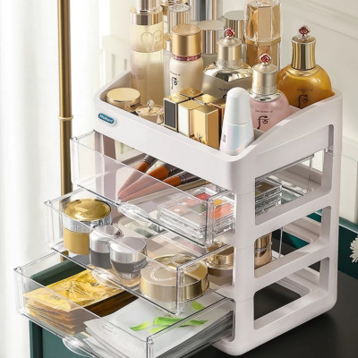 Tủ Kệ Đựng Mỹ Phẩm Đồ- Kệ Trang Điểm- Kệ Trang Sức 2/3/4 Tầng Ngăn Kéo Tiện Dụng- Cosmetic shelf