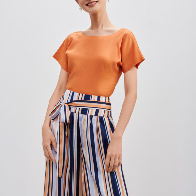 Áo Linen Cổ Tròn Mơ Nghiền TOP210 thời trang thiết kế Hity