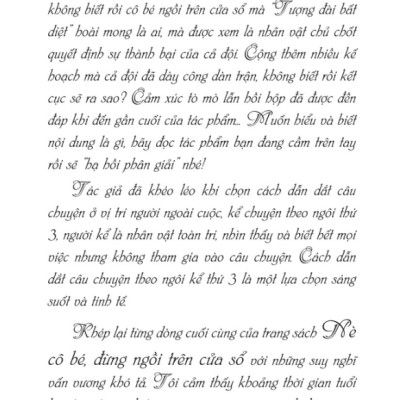 Nè Cô Bé, Đừng Ngồi Trên Cửa Sổ (Truyện Dài)