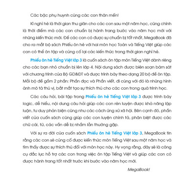 Phiếu Ôn Hè Tiếng Việt Lớp 3 - Hành Trang Vững Kiến Thức Lên Lớp 4 (MEGA)