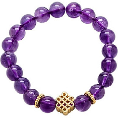 Vòng Đá Thạch Anh Tím Mix Charm Bạc 925 (8mm) Ngọc Quý Gemstones VT160