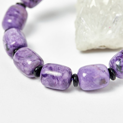 Vòng lu thống đá mắt rồng hạt 13x11mm mệnh hỏa, thổ - Ngọc Quý Gemstones