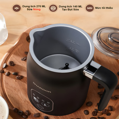 Máy đánh sữa tạo bọt cà phê, ca cao 4 trong 1 thương hiệu Anh Quốc Shardor MF0802 công suất 500W - Hàng chính hãng