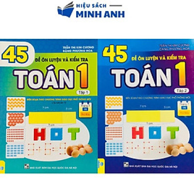 Sách - 45 đề ôn luyện và kiểm tra Toán 1 (Bộ 2 tập)