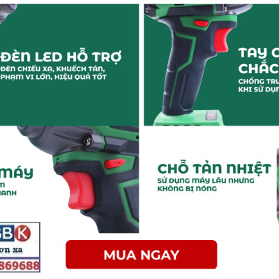 Máy Siết Bulong Đa Năng HIMOKI-HM-IW350N 21V - Motor Ruột Đồng 100% - Động Cơ Không Chổi Than Siêu Mạnh Mẽ