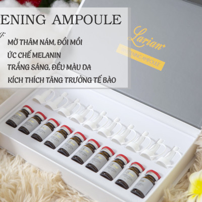 Combo 3 chai Tế bào gốc làm trắng sáng da Larian Whitening Ampoule sử dụng hỗ trợ điều trị nám