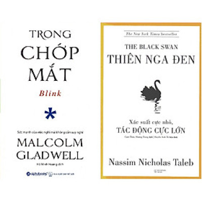 Bộ Sách Về Tư Duy Cực Kỳ Thú Vị ( Trong Chớp Mắt + Thiên Nga Đen ) Tặng Kèm Bookmark Tuyệt Đẹp