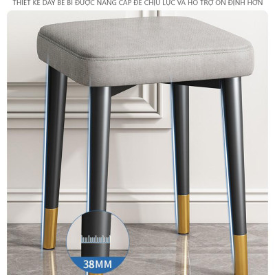 Ghể đẩu đa năng cho bàn làm việc bàn trang điểm phong cách hiện đại sang trọng - GN66