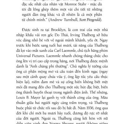 Sách - Văn Học Kinh Điển - Nhà Tài Phiệt Cuối Cùng