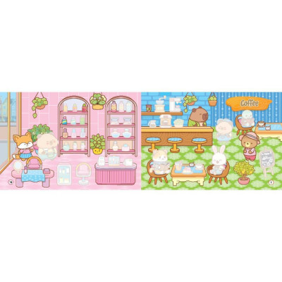 Sách Dán Hình Capy Đi Mua Sắm - Tặng Kèm 2 Phòng Sticker 3D - Minh Thắng