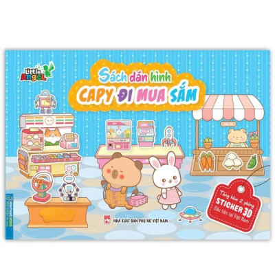 Sách Dán Hình Capy Đi Mua Sắm - Tặng Kèm 2 Phòng Sticker 3D - Minh Thắng