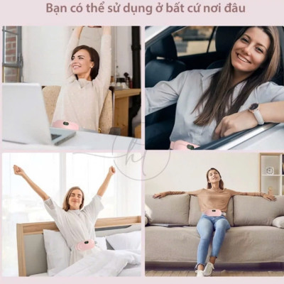 Máy Massage Làm Ấm Bụng, Đai Đeo Giảm Đau Bụng Kinh Nguyệt, Làm Ấm Tử Cung Cho Phụ Nữ Đến Kì 6 CHẾ ĐỘ