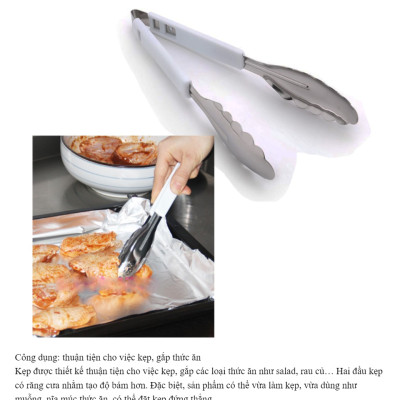 Kẹp Gắp Đa Năng 22cm Gắp Thực Phẩm Tiện Lợi Echo - Hàng Nội Địa Nhật Cao Cấp