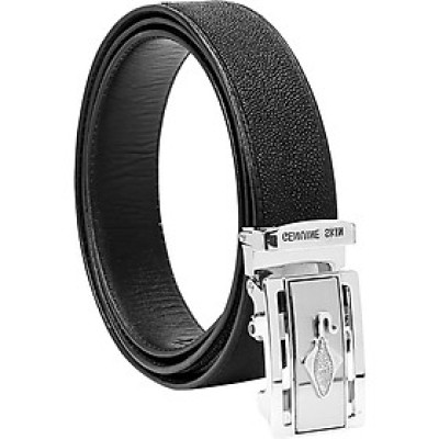 Thắt Lưng Nam Da Cá Đuối Huy Hoàng HT4501 - Đen