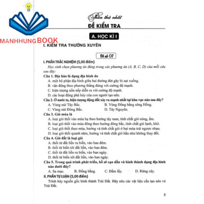 SÁCH - bộ đề kiểm tra địa lí lớp 10