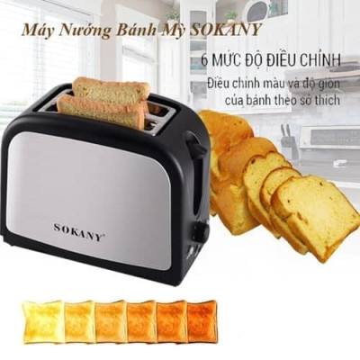 Máy nướng bánh mỳ sandwich  SOKANY  HJT 008s , 800W - Hàng chính hãng