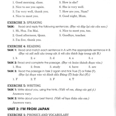 Vở Ôn Tập Hè Tiếng Anh 4