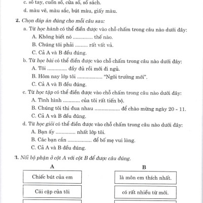Phát Triển Và Nâng Cao Tiếng Việt 2 ( Theo Chương Trình Giáo Dục Phổ Thông Mới )