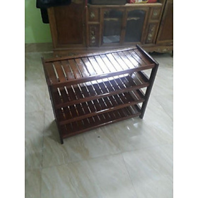 KỆ DÉP, GIÁ GIÀY 3 TẦNG 80CM LÀM BẰNG GỖ TỰ NHIÊN 100% ( THANH LÝ)