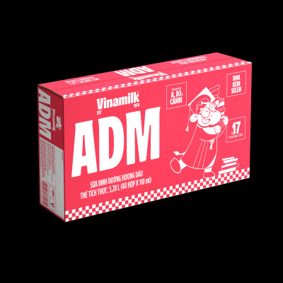 Thùng 48 Hộp Sữa dinh dưỡng Hương Dâu Vinamilk ADM (110ml)