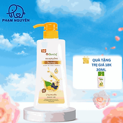 Dầu gội thảo dược Dokbuaku Golden Silk (Tơ Tằm Vàng) Phục Hồi Mái Tóc Khô và Hư Tổn - 420ml