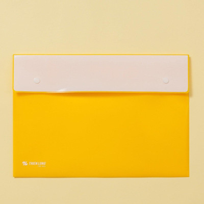 Bìa Nút Màu Pastel F4 - Thiên Long CBF-003 - Vàng Pastel (Sức Chứa 125 Tờ A4)