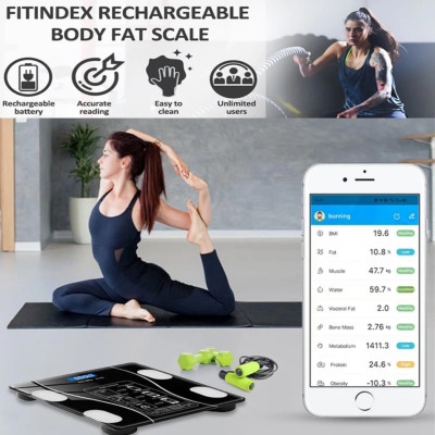 Cân Điện Tử Sạc USB Bluetooth: Phân Tích Lượng Mỡ Chỉ Số Cơ Thể và Hiển Thị Nhiệt Độ Phòng Qua APP Điện Thoại Bản Cao Cấp