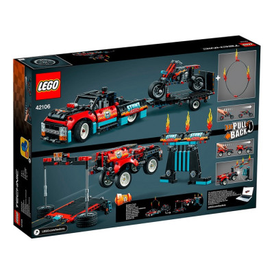 Mô hình đồ chơi lắp ráp LEGO TECHNIC  Đội Xe Biểu Diễn Nhào Lộn 42106 (610 Chi tiết )
