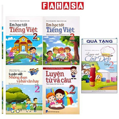 Sách - Bộ Sách Em Học Giỏi Tiếng Việt 2 (Bộ 4 Cuốn) - Tặng Kèm Sách Luyện Viết Chữ Đẹp Lớp 2 - Tập 2