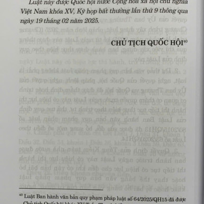 Luật ban hành văn bản quy phạm pháp luật (Sửa đổi, bổ sung năm /2025)