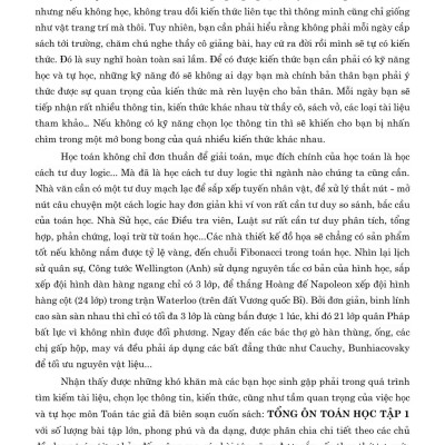 Tổng Ôn Toán Học - Tập 1 (Theo Chương Trình SGK Mới)