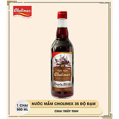 Nước mắm Cholimex 35 độ đạm - chai thuỷ tinh 500ml