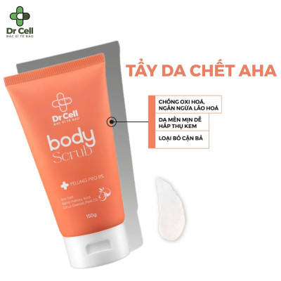 Tẩy Da Chết Body AHA Dr Cell 150g hỗ trợ làm sạch da chết giúp da sáng mịn - Hàng Chính Hãng