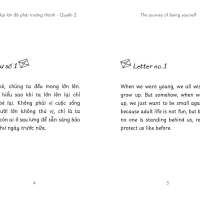 Sách The Journey Of Being Yourself – Chưa Kịp Lớn Đã Phải Trưởng Thành - Quyển 2 Song ngữ Việt - Anh