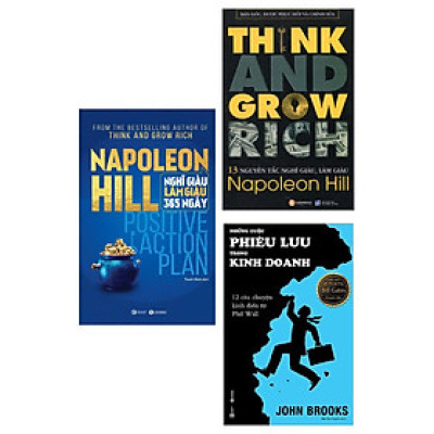 Combo Bộ 3 cuốn Kim Chỉ Nam Thành Công: Nghĩ giàu làm giàu 365 ngày + 13 Nguyên Tắc Nghĩ Giàu Làm Giàu - Think And Grow Rich + Những Cuộc Phiêu Lưu Trong Kinh Doanh (Tặng Postcard Happy Life)