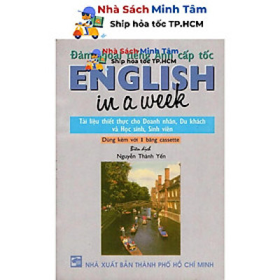 Sách - Đàm Thoại Tiếng Anh Cấp Tốc (English In A Week) - Không Kèm CD - Nhân Trí Việt