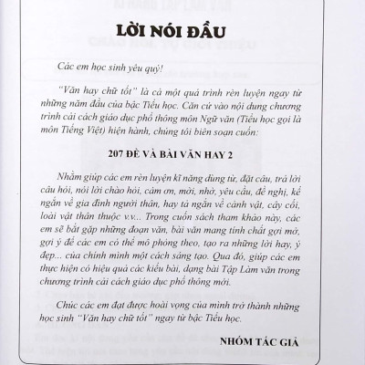 207 Đề Và Bài Văn Hay Lớp 2 (Theo Chương Trình Tiểu Học Mới)