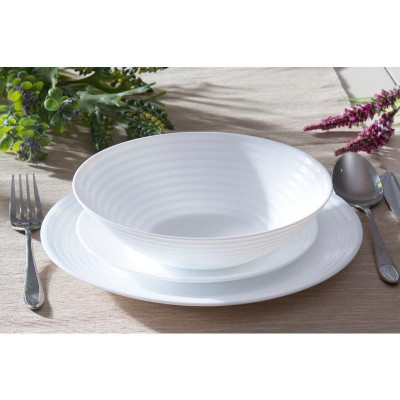 Set 3 bát tô canh/ăn bún phở Luminarc Harena N5416 20cm, chất liệu thủy tinh, dùng lò vi sóng